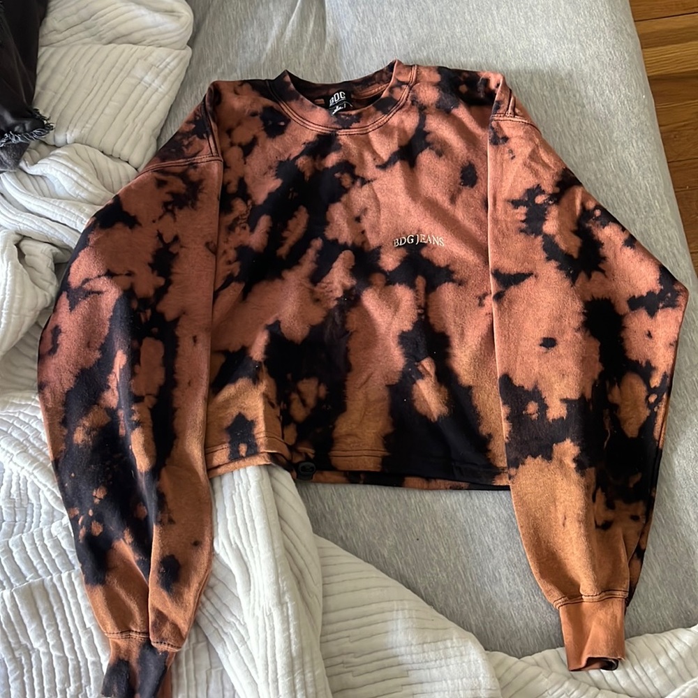 BDG acid wash cropped hoodie